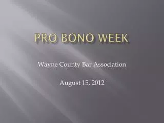 Pro Bono Week