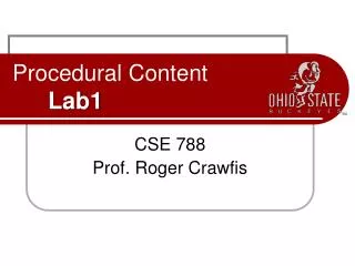 Procedural Content Lab1