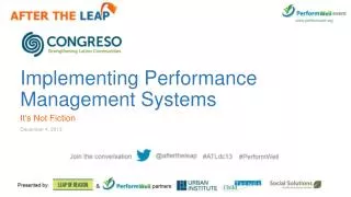 Implementing Performance Management Systems