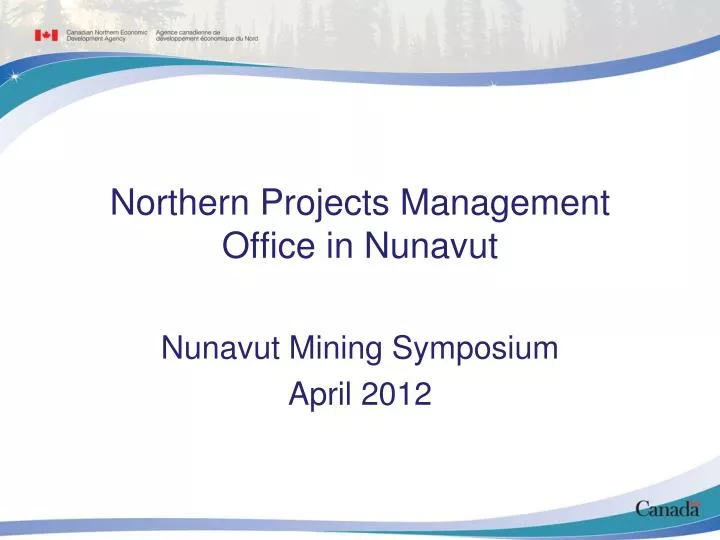 northern projects management office in nunavut