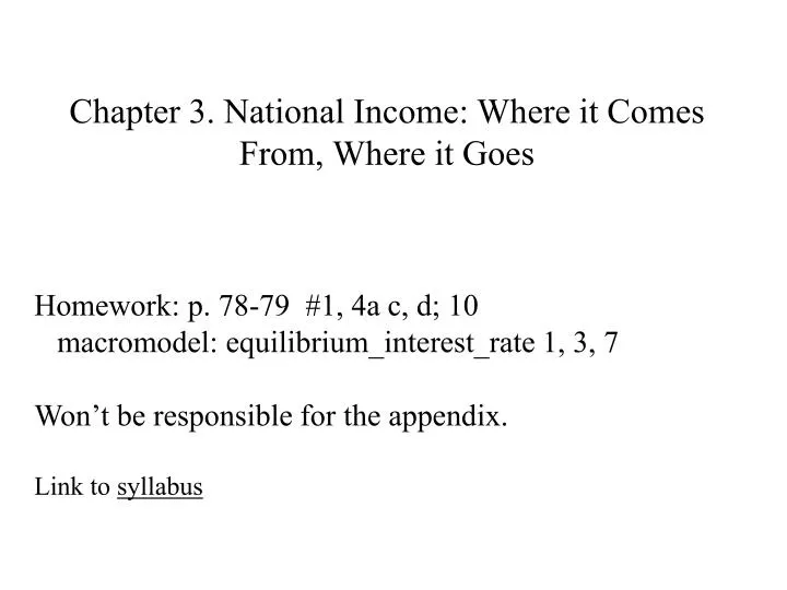 chapter 3 national income where it comes from where it goes