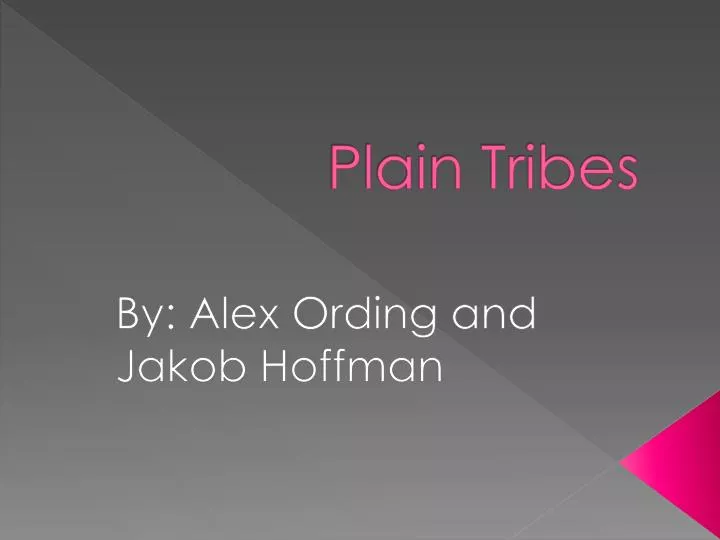 plain tribes