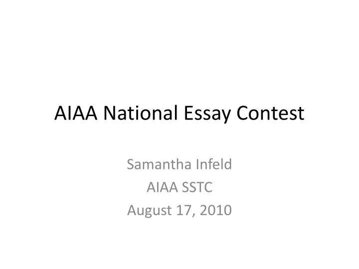 aiaa national essay contest