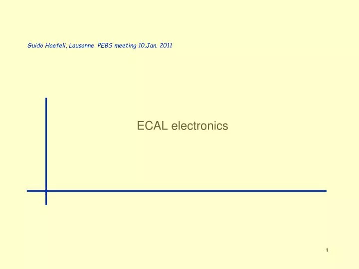 ecal electronics