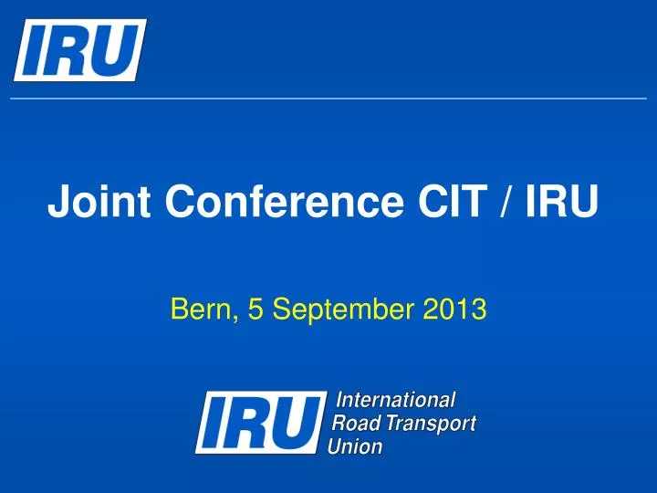 joint conference cit iru