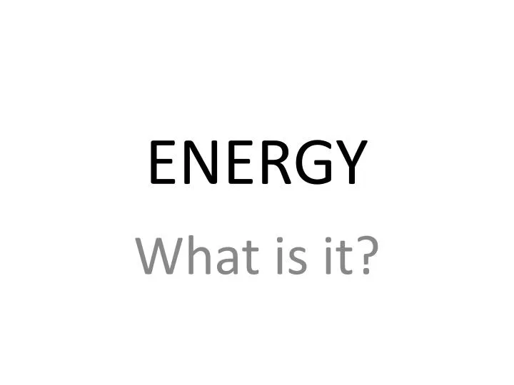 energy