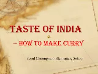 ~ How to make curry