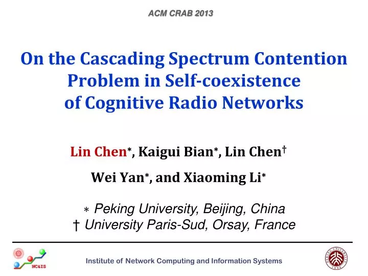 on the cascading spectrum contention problem in self coexistence of cognitive radio networks