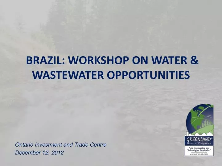brazil workshop on water wastewater opportunities