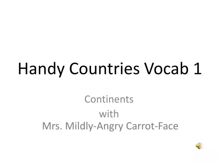 handy countries vocab 1