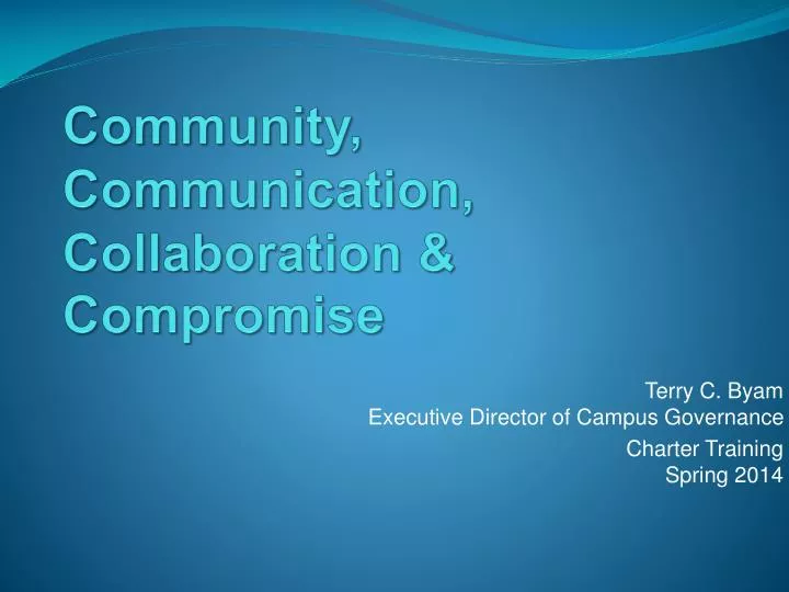community communication collaboration compromise