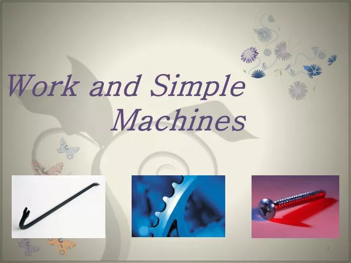 work and simple machines