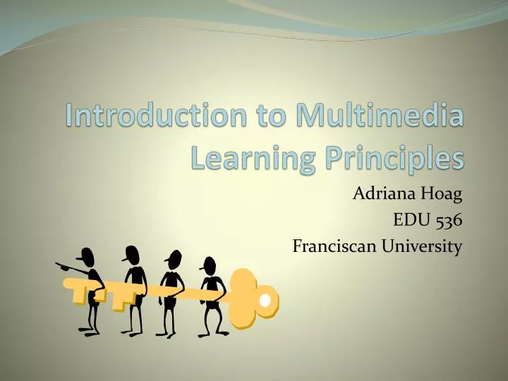 introduction to multimedia learning principles