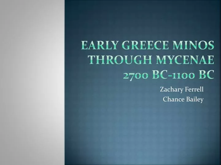 early greece minos through mycenae 2700 bc 1100 bc