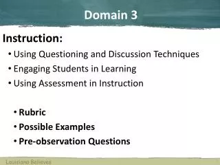 Instruction: Using Questioning and Discussion Techniques Engaging Students in Learning