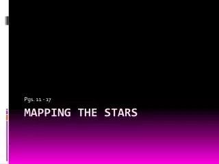 Mapping the Stars
