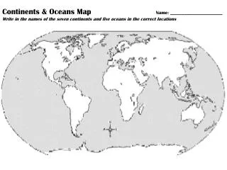 Continents &amp; Oceans Key Map