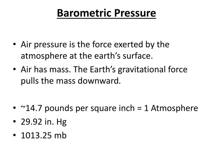 barometric pressure