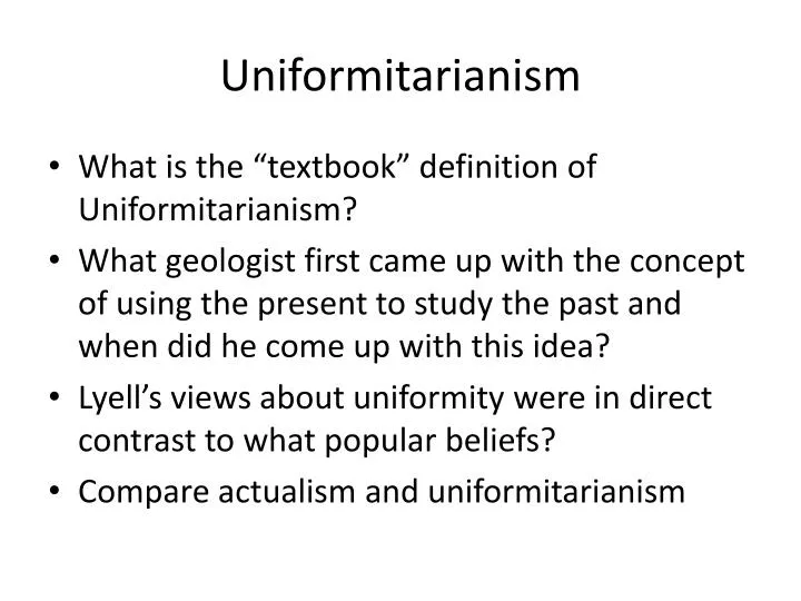 uniformitarianism