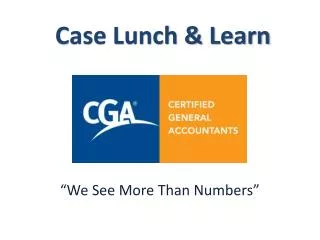 Case Lunch &amp; Learn