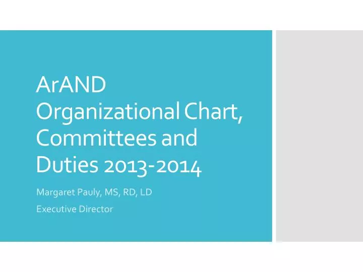 arand organizational chart committees and duties 2013 2014