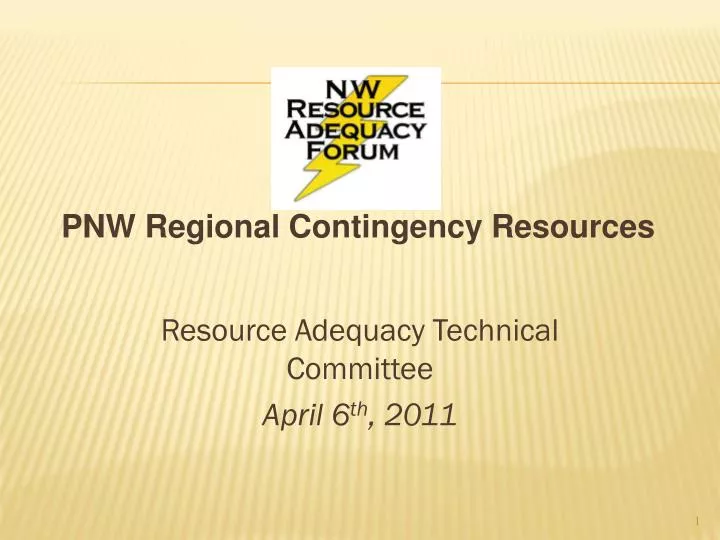 pnw regional contingency resources