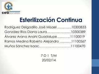 esterilizaci n continua
