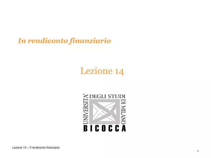 in rendiconto finanziario