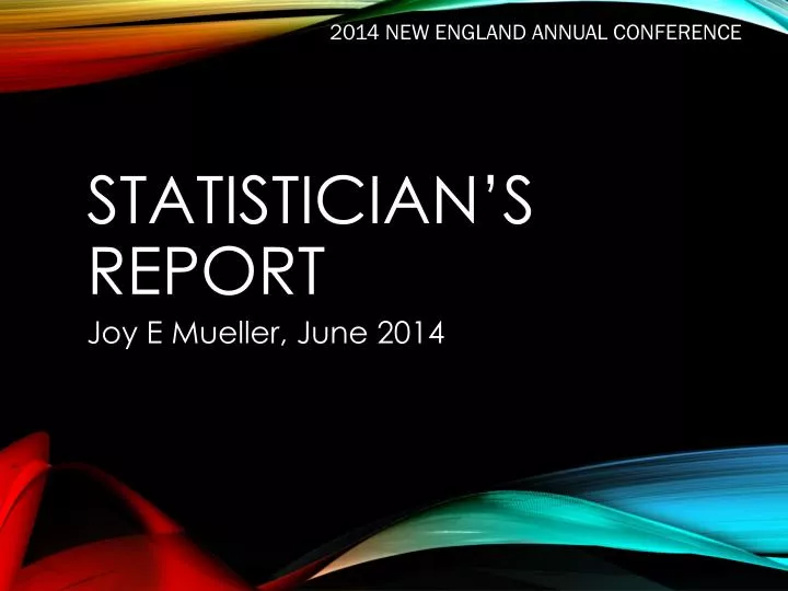 statistician s report