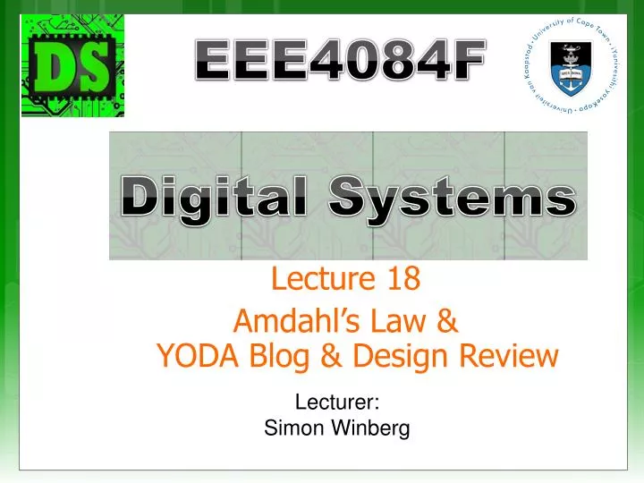 lecture 18 amdahl s law yoda blog design review