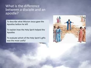 What is the difference between a disciple and an apostle?