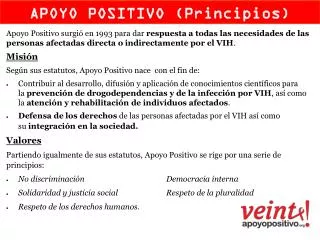 apoyo positivo principios