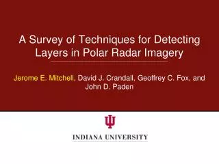 A Survey of Techniques for Detecting Layers in Polar Radar Imagery