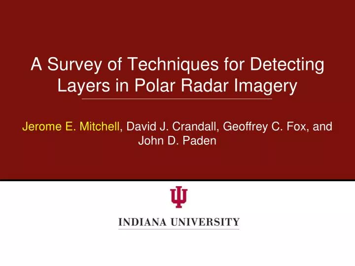 a survey of techniques for detecting layers in polar radar imagery