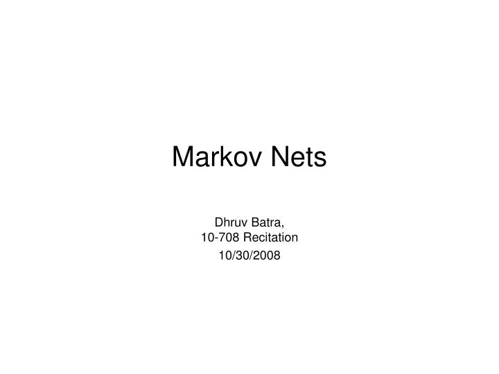markov nets
