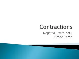 contractions