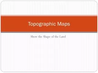 topographic maps