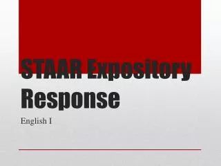 STAAR Expository Response