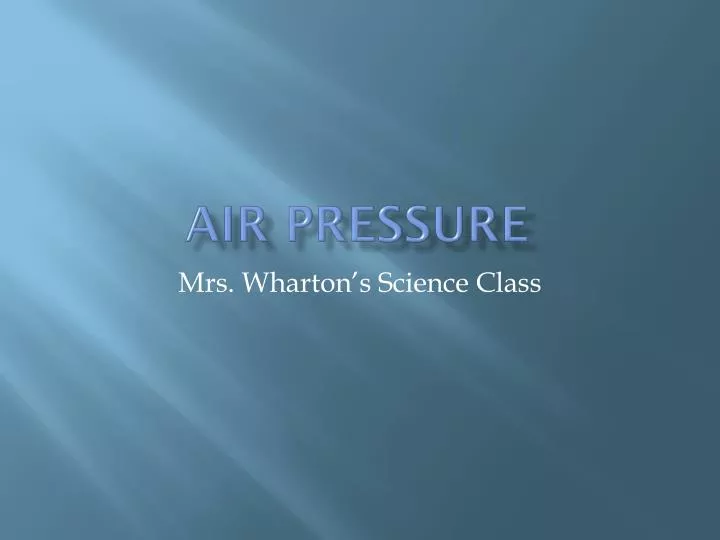 air pressure