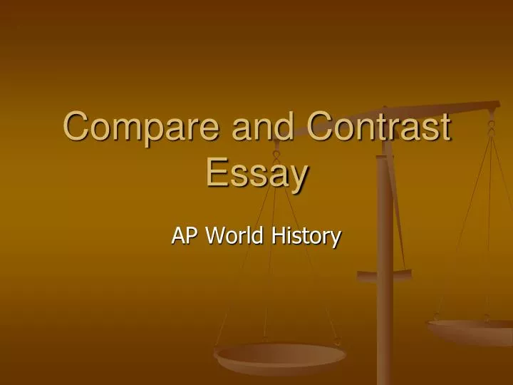 compare and contrast essay