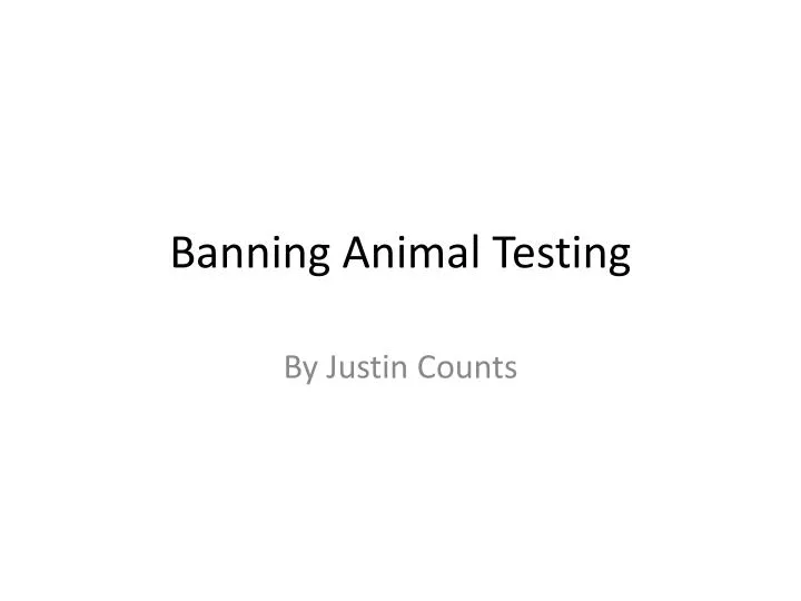 banning animal testing