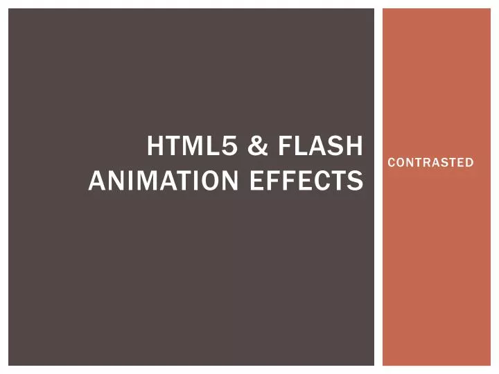 html5 flash animation effects