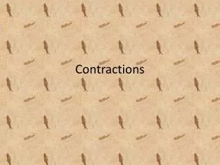 contractions