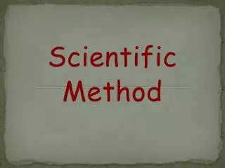 Scientific Method