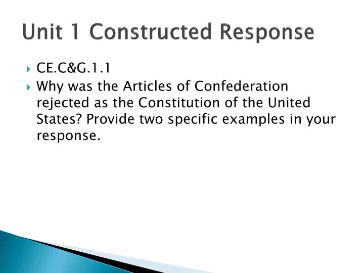 unit 1 constructed response
