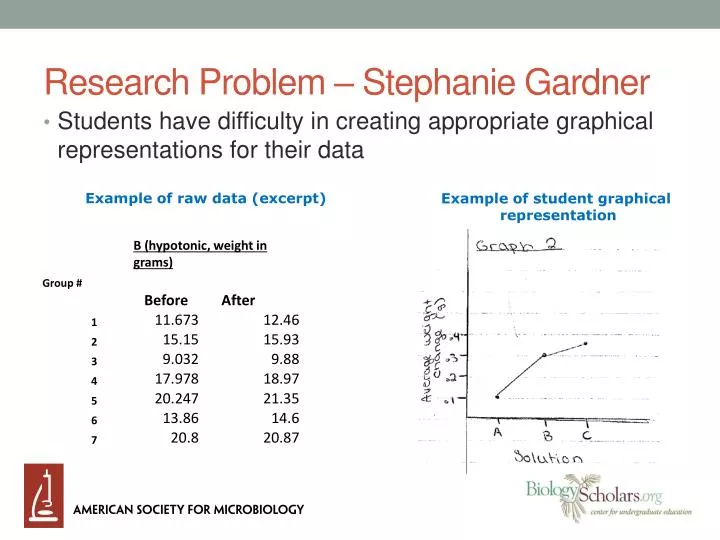 research problem stephanie gardner
