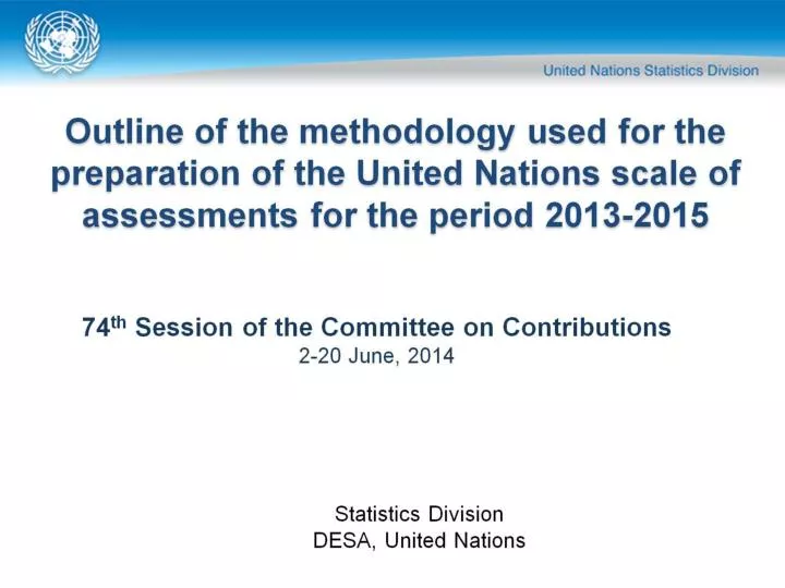 74 th session of the committee on contributions 2 20 june 2014