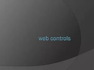 web controls