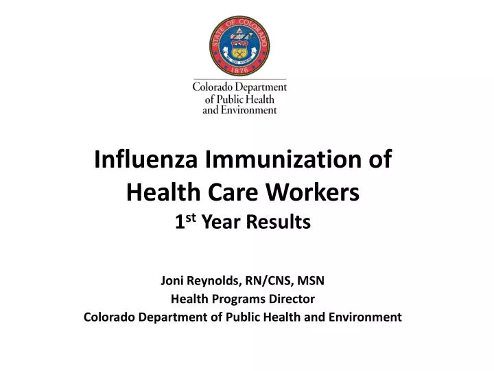 influenza immunization of health care workers 1 st year results