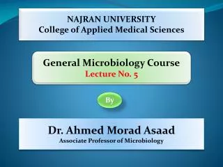 NAJRAN UNIVERSITY College of Applied Medical Sciences